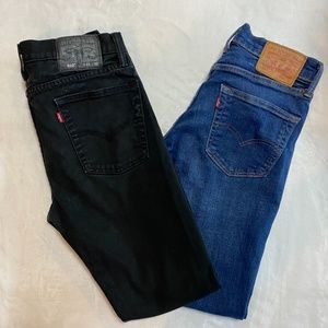 Levi's Mens Blue & Black Jeans 2 pairs 31x32